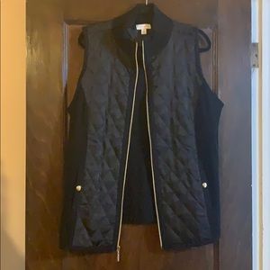 Quilted black vest
